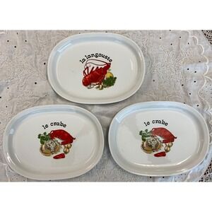 Revol Plates Made In France Lobster Crab Seafood Plates le crabe la langouste
